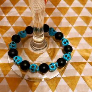 Skull Gothic Halloween beaded bracelet women